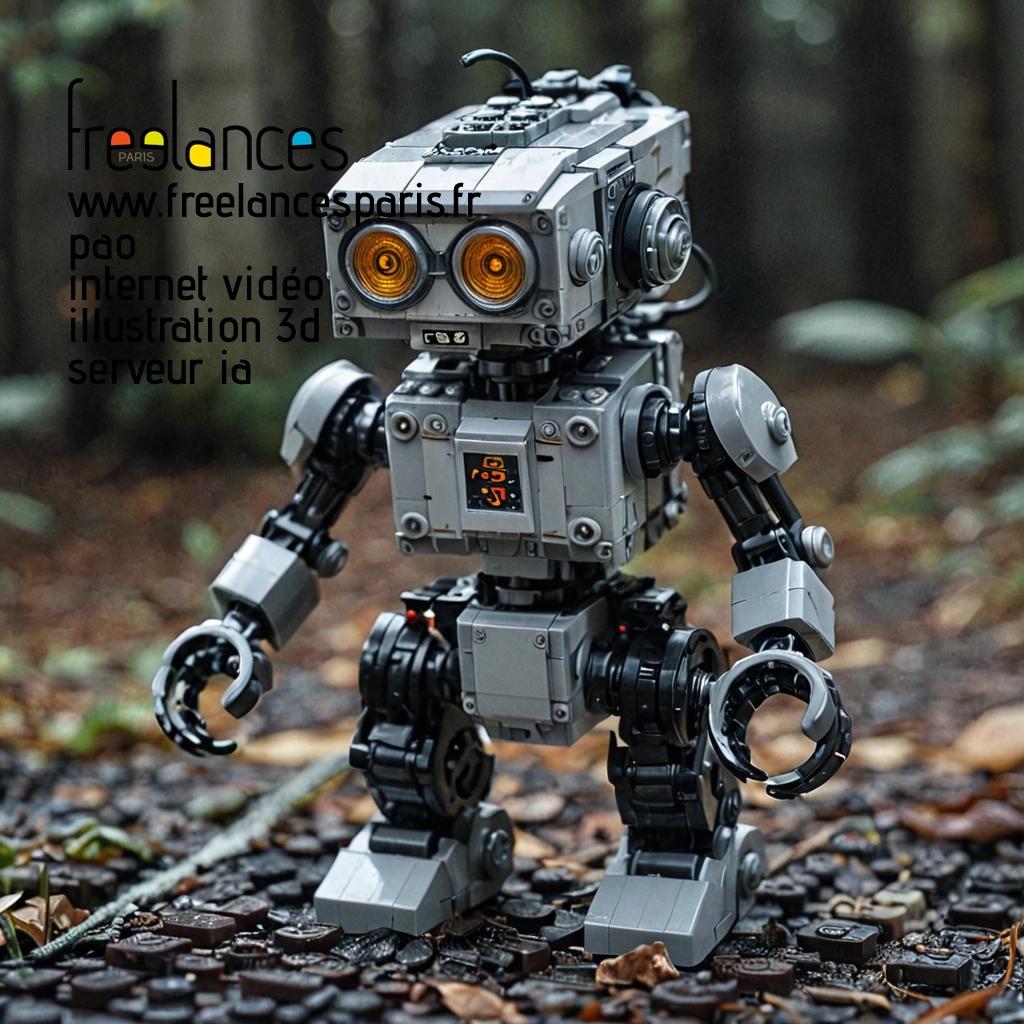 Pao mise en page internet vidéo illustration 3d serveur IA générative AI freelance paris studio de création magazines QLDMD340